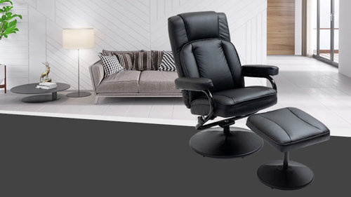 Recliner swivel chair and best sale ottoman set